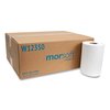 Morcon Paper Hardwound Paper Towels, 1 Ply, Continuous Roll Sheets, 350 ft, White, 12 PK MOR W12350